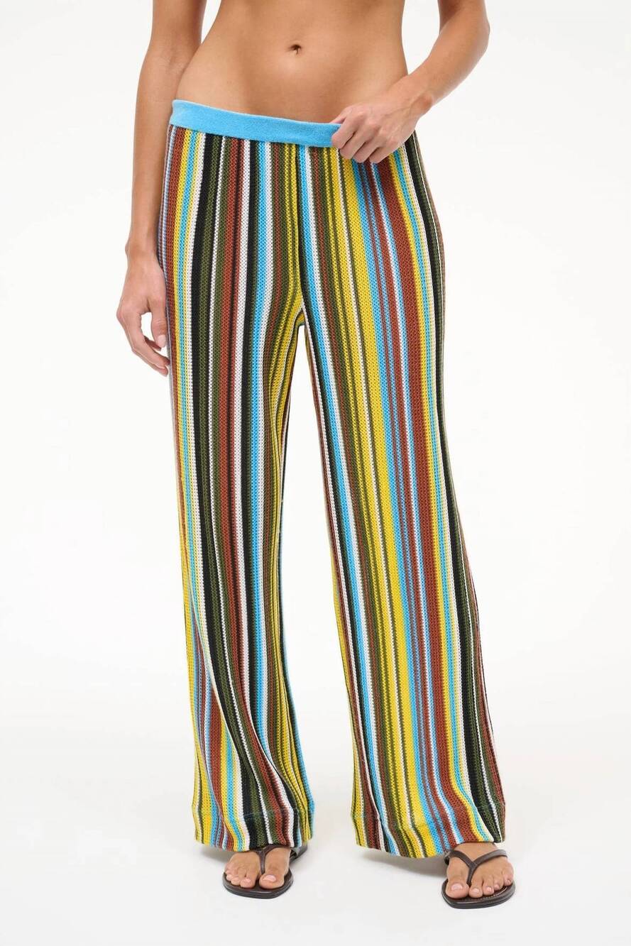 NEW STAUD women's ali wide leg pants in skate stripe